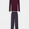 Pier One Pyjama - Bordeaux/Dark Blue -Pier One 06bef4272d46448cb28fb055f1c1000a