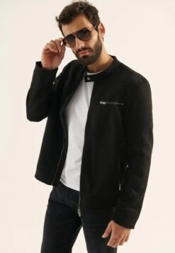 Pier One Imitatieleren Jas - Black