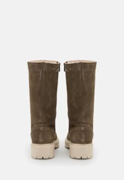Pier One Leather Winter Boot - Laarzen - Khaki -Pier One 60e648fddcec4a66a5792e11ab31f968