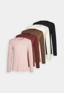 Pier One 5 Pack - Longsleeve - Off-White/Mauve/Brown -Pier One b8e45d0b40634cbaac3eb14e9c373a5b