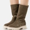 Pier One Leather Winter Boot - Laarzen - Khaki