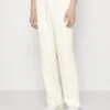 Pier One Drawcord Trousers Linen Blend - Broek - White